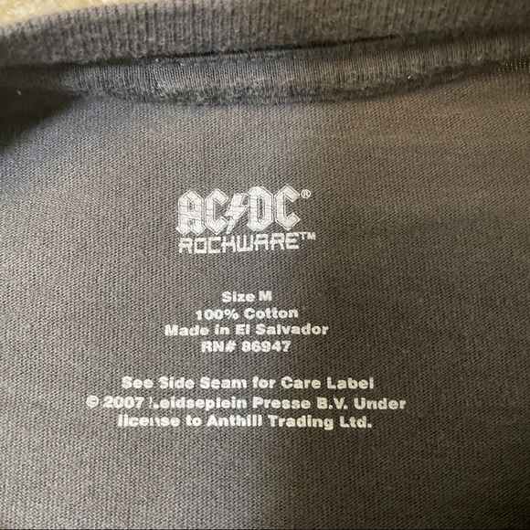 AC/DC Grey/Black"Highway to Hell" T-Shirt - Picture 4 of 5